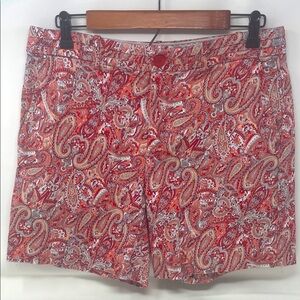 Intro. Red Paisley Women's Shorts Size 8 Excellent Condition